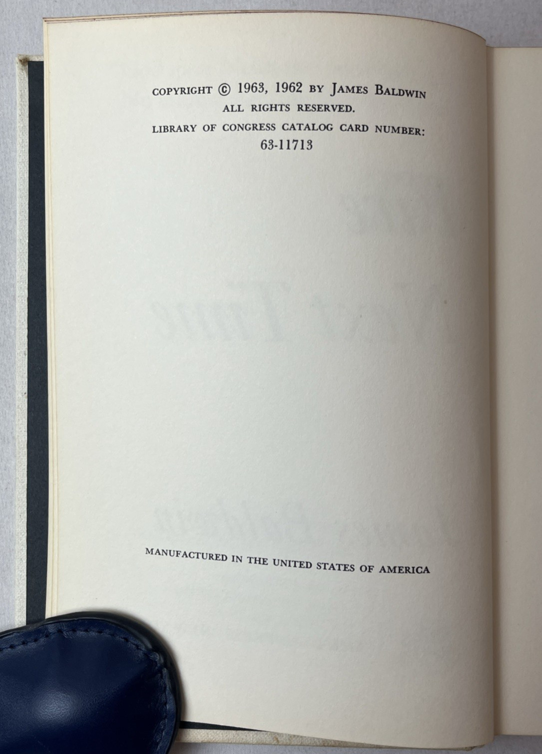 The Fire Next Time by James Baldwin 1963 The Dial Press HC No DJ