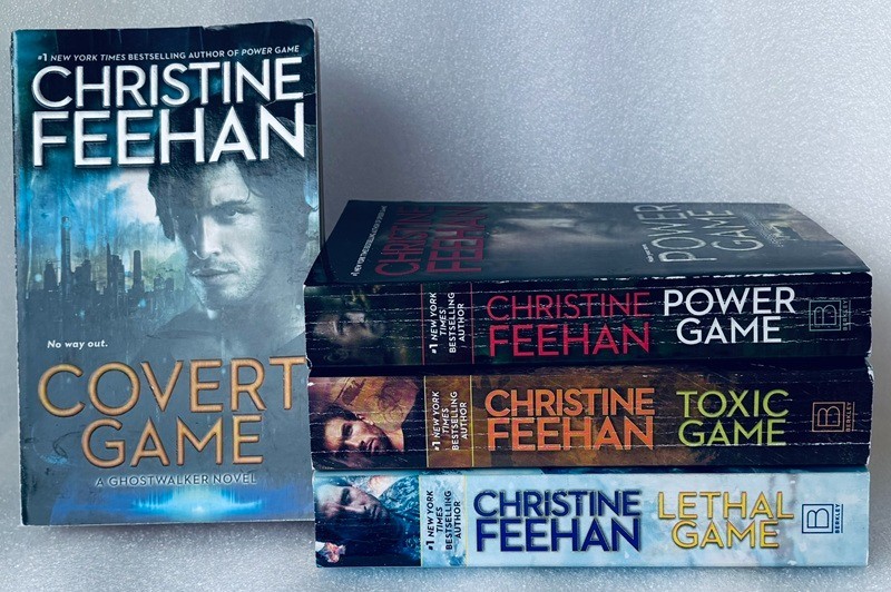 4 Lot Christine Feehan Books – Ghostwalkers Series; Romance/Suspense/Military -B