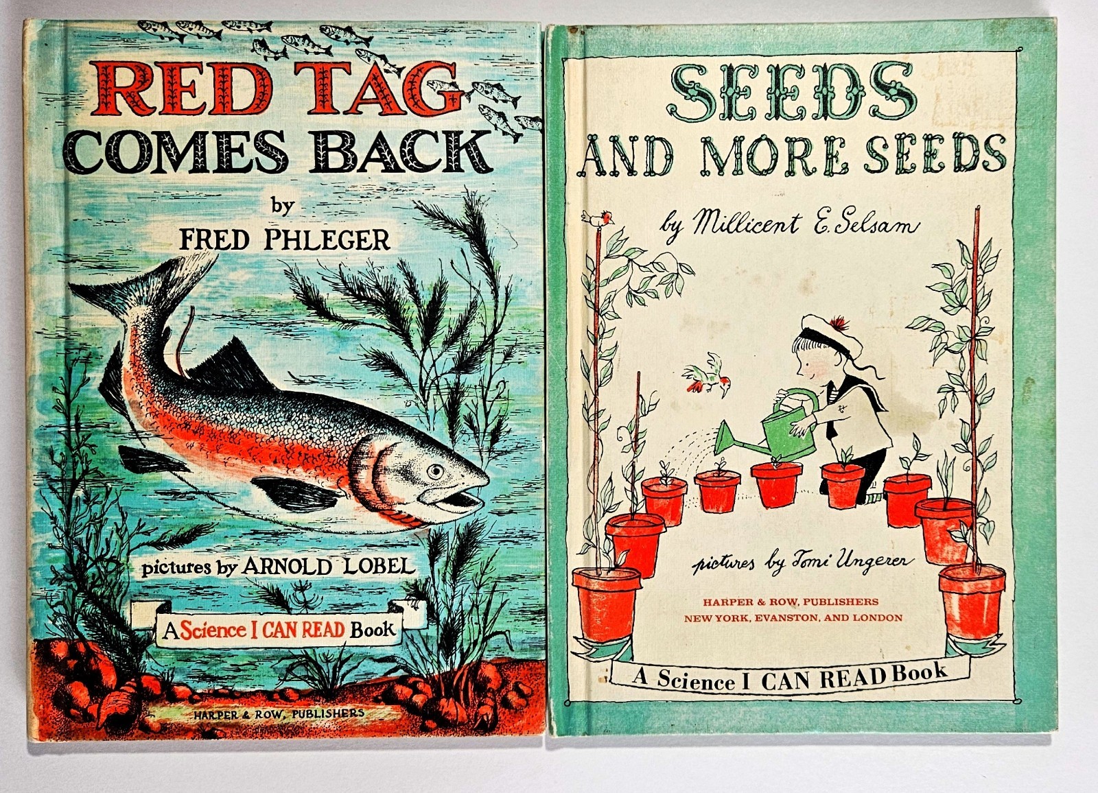 Seeds and More Seeds Millicent Selsam AND Red Tag Comes Back 2 Hardcovers 1959