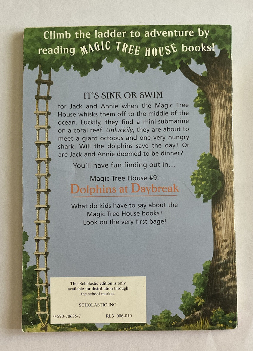 Chidren’s Book Magic Tree House #9 Dolphins at Daybreak by Mary Pope Osborne