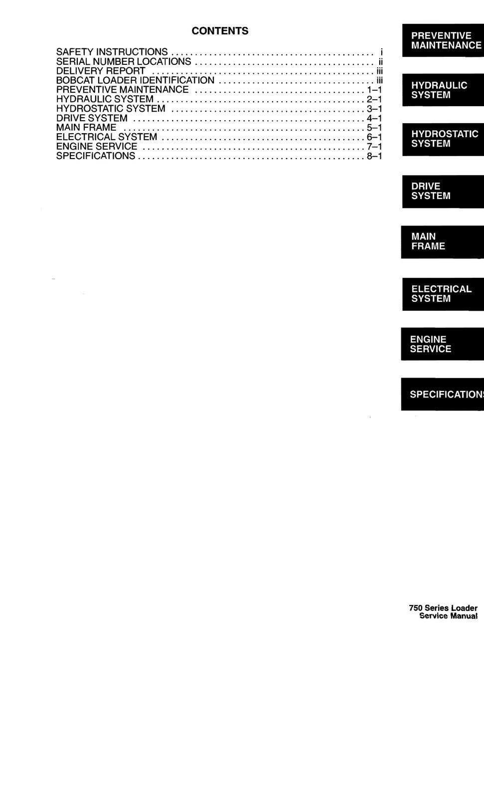 BOBCAT 753 Service Manual – SECURED – COVERED – XL FOLDOUT PAGES