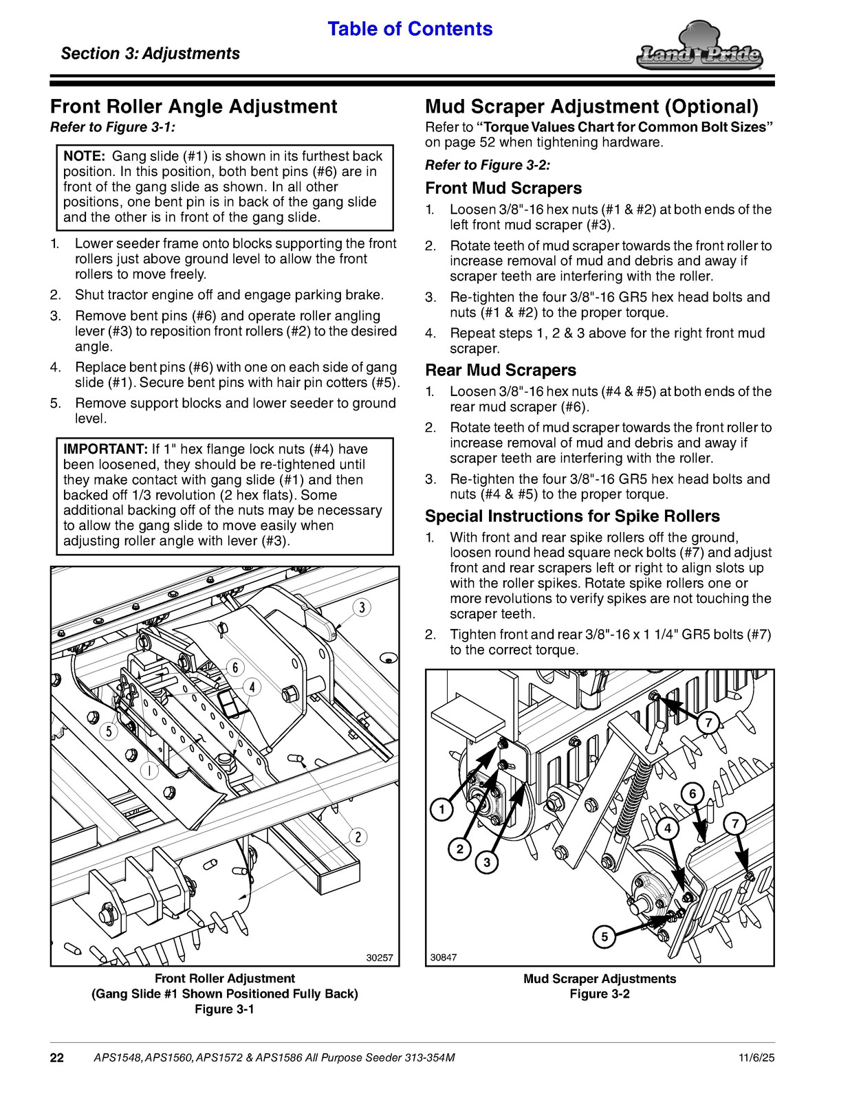 LAND PRIDE APS15 Series All Purpose Seeders Operators Manual – WIRE BOUND