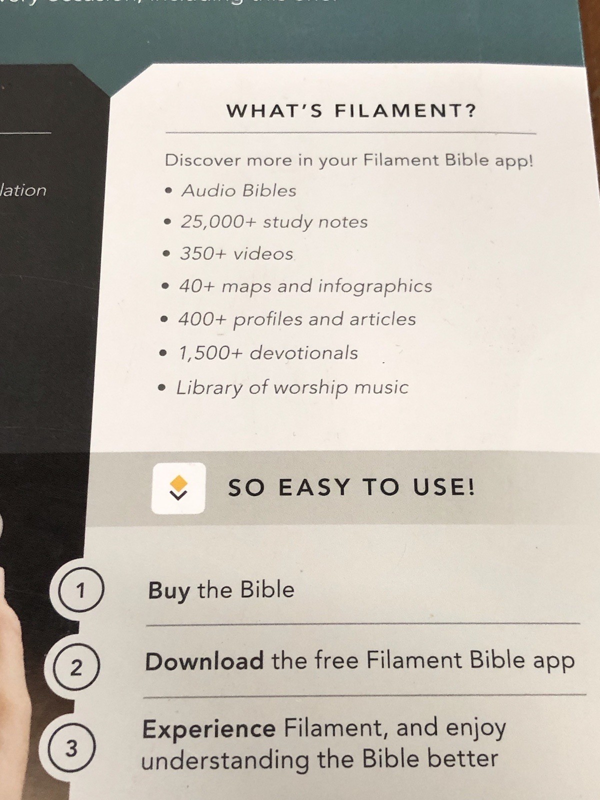 NLT Tyndale Premium Gift Bible, Filament Enabled, Blue Cross