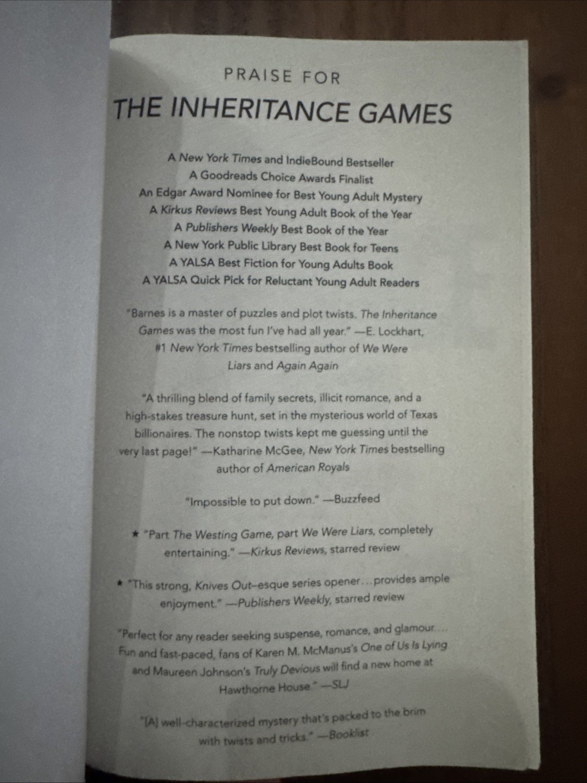 Inheritance Games by Jennifer Lynn Barnes (2021, Trade Paperback)