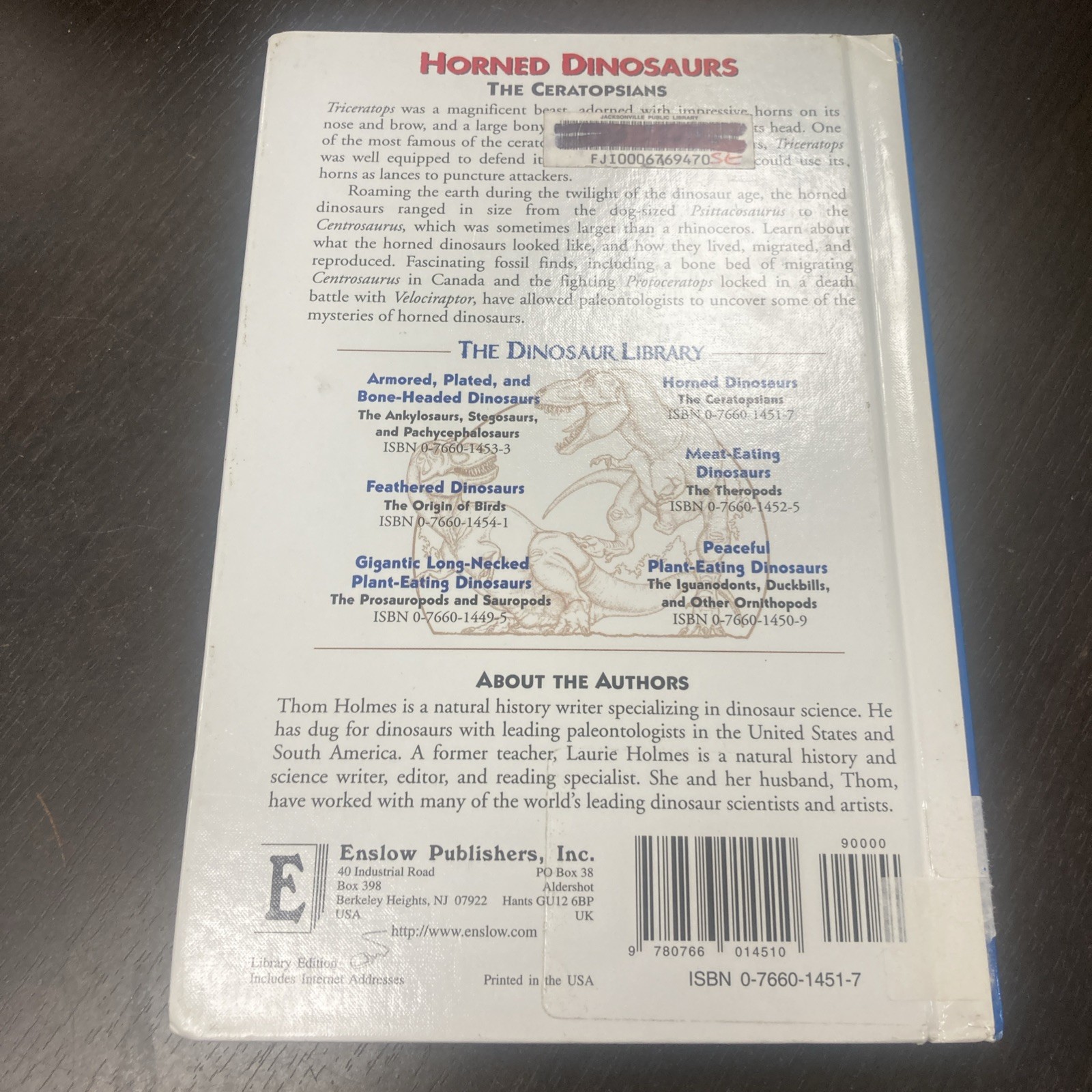 Horned Dinosaurs: The Ceratopsians (The Dinosaur Library)