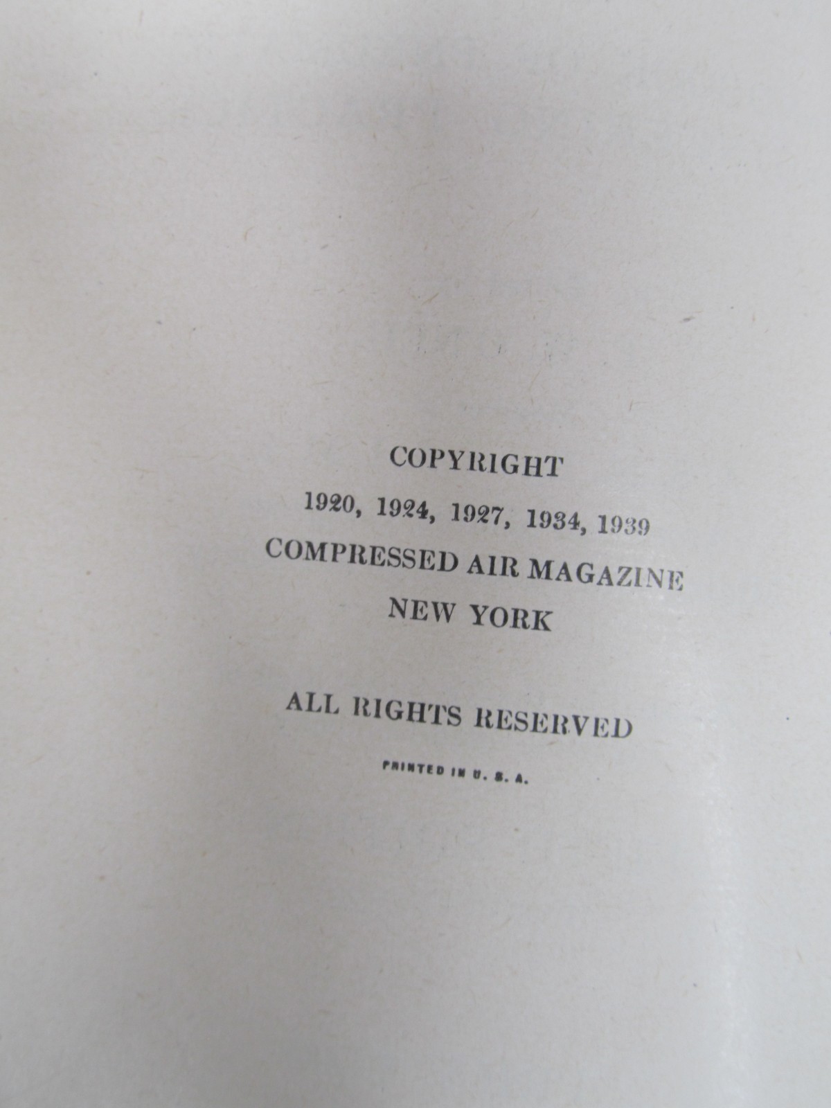 Vintage 1939 Compressed Air Data O’Neil Handbook Pneumatic Engineering 5th Book