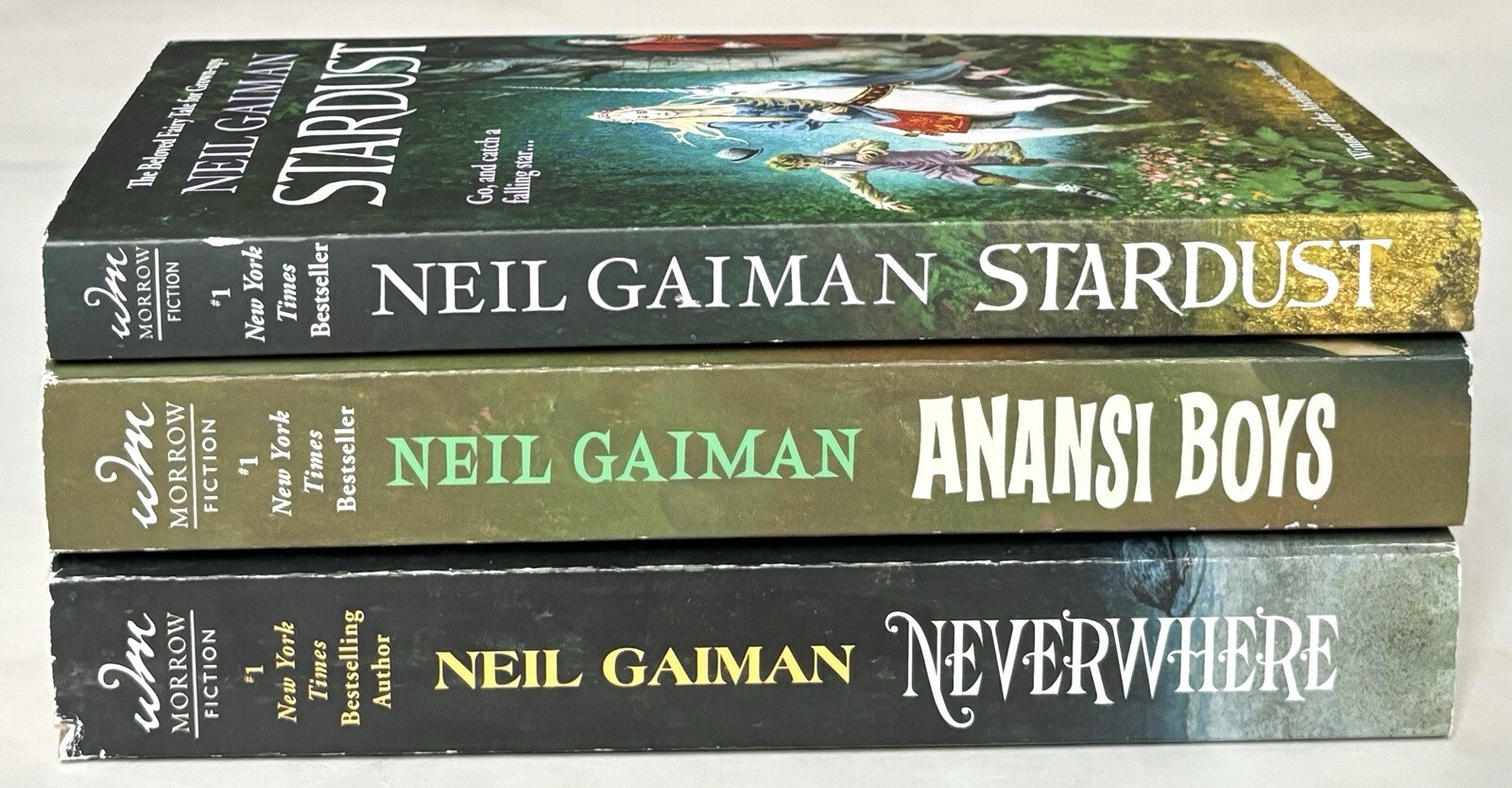 NEIL GAIMAN Trade Paperback Lot ANANSI BOYS Neverwhere STARDUST William Morrow