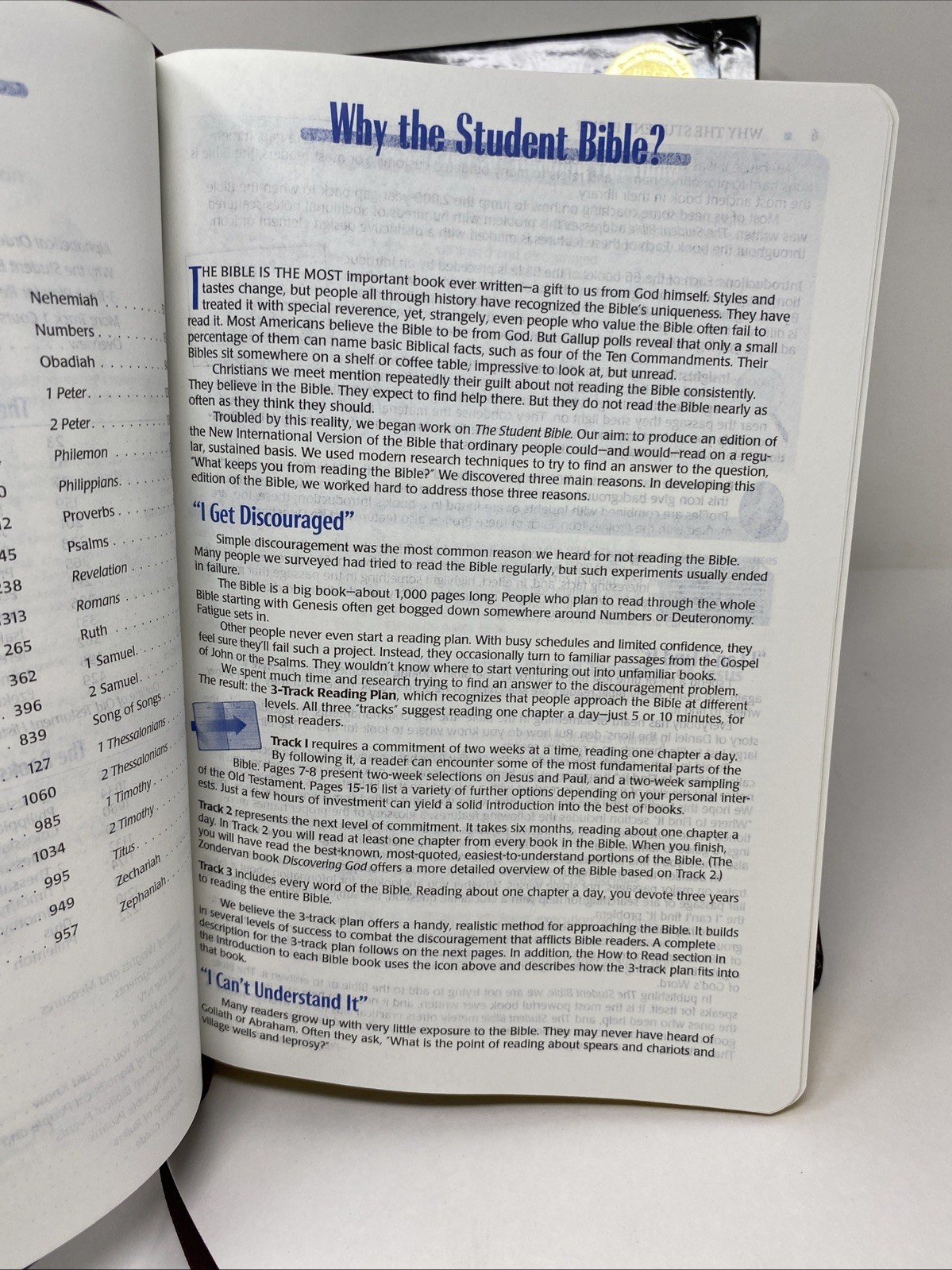 Student Bible NIV 1984 Burgundy Bonded Leather 2006 Print Clean Pages Box