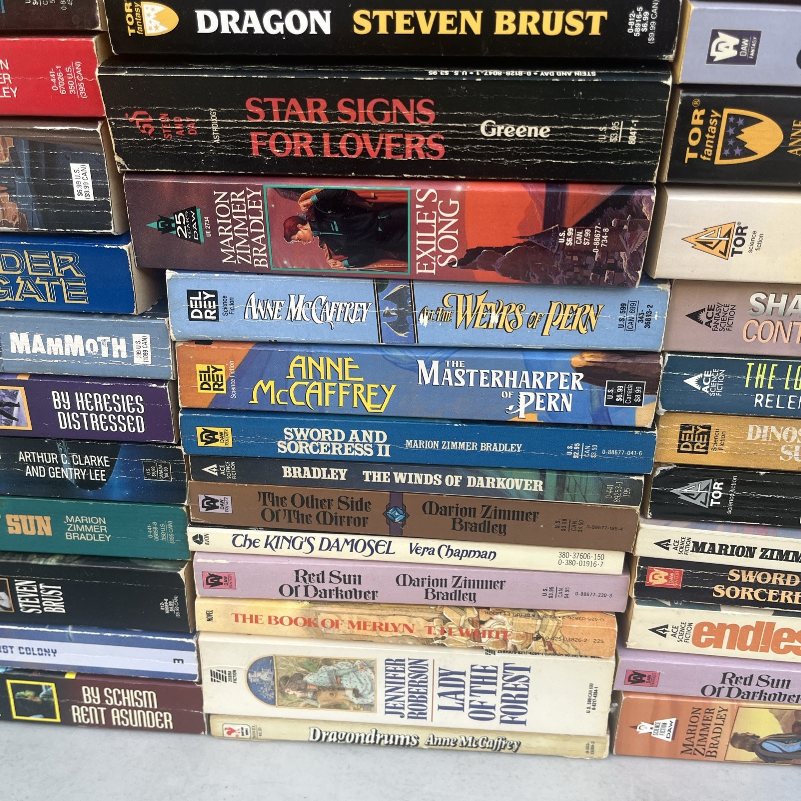 HUGE 122 BOOK LOT Vintage/Modern Mix Sci-Fi Fantasy Paperback Science Fiction