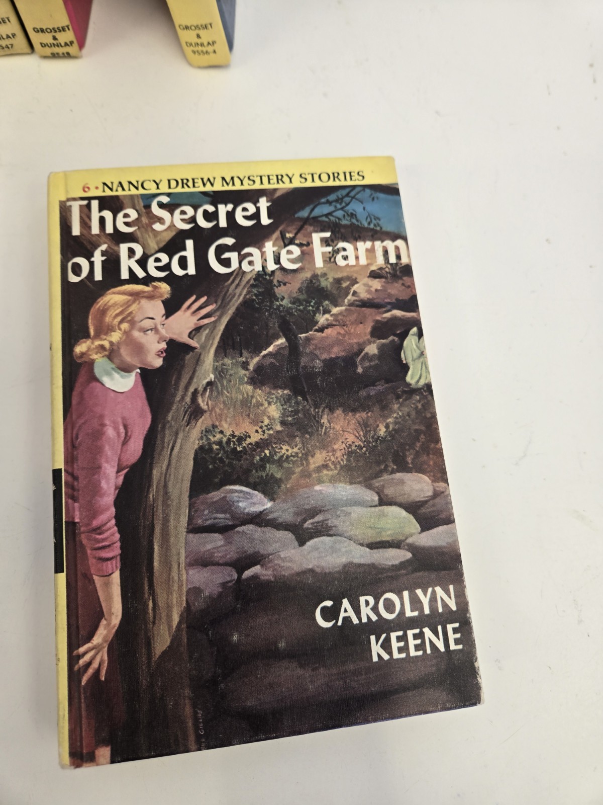 Vtg Nancy Drew Mystery Book Hardcover Matte Yellow Lot Of 9