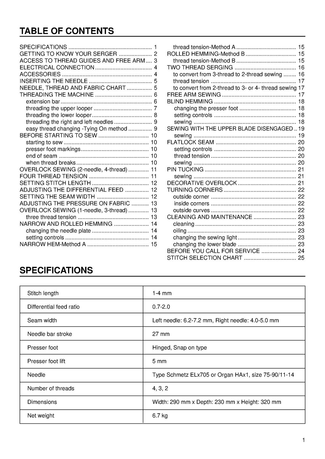 BABY LOCK BL450 Serger Instruction Manual – STEEL WIRE BIND – PROTECTIVE JACKET