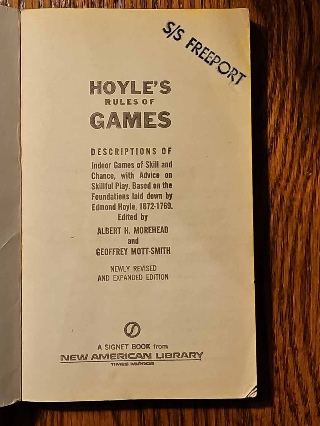 Hoyle’s Rules of Games – Morehead & Mott-Smith (Paperback, 1963)