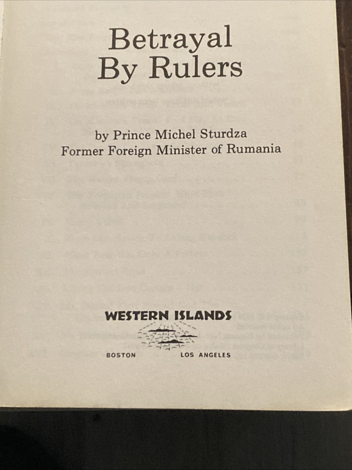 Betrayal by Rulers