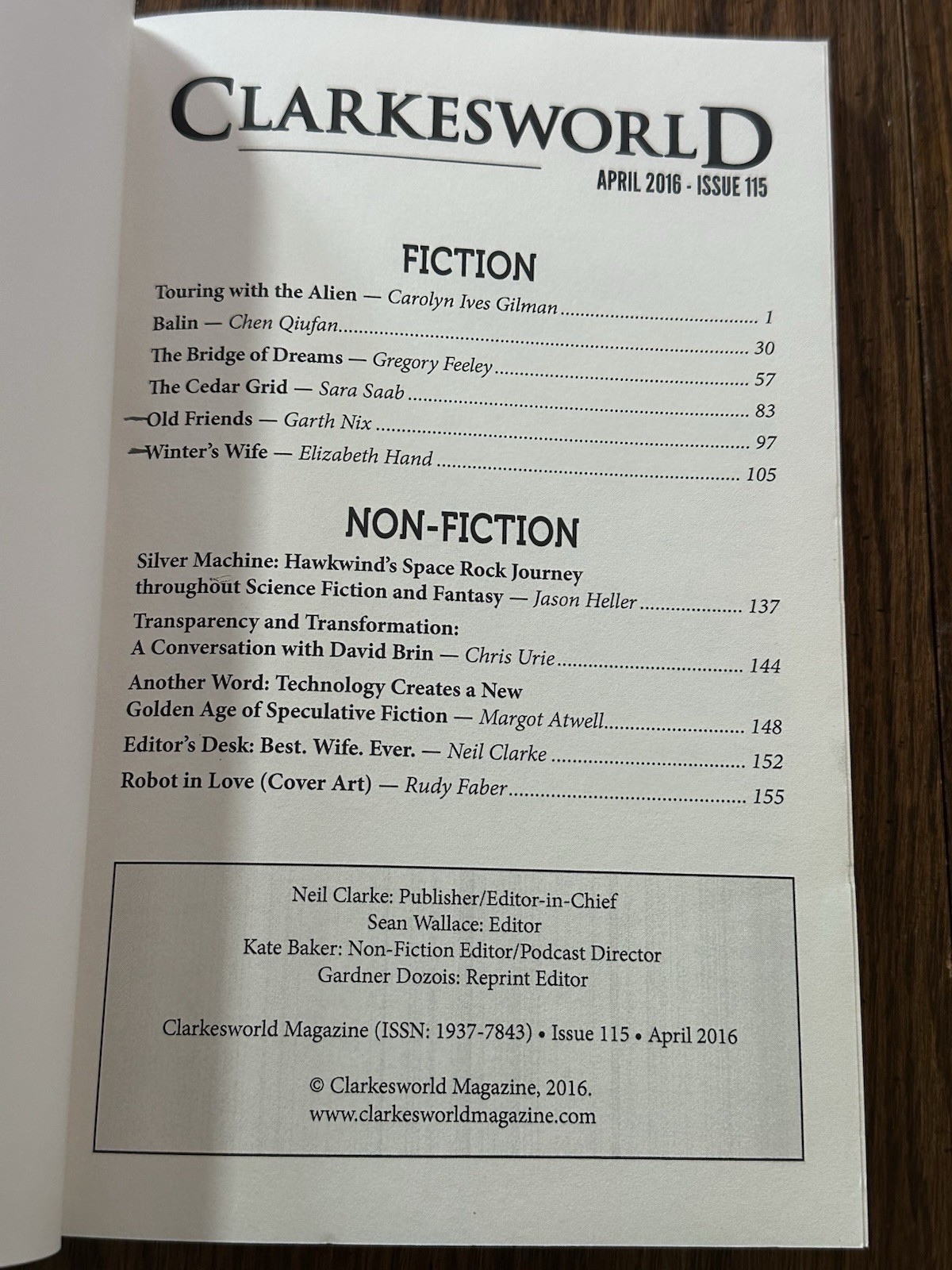 Clarkesworld Issue 115 (Clarkesworld Magazine) By Clarke, Neil N