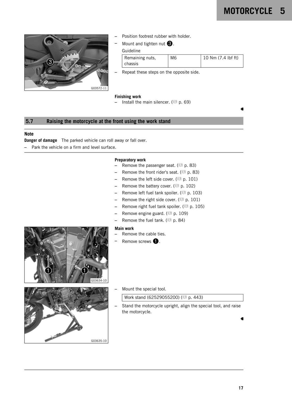 KTM 790 Adventure Repair Manual 2019 – STEEL LOOP FASTENED – PROTECTIVE COVERS