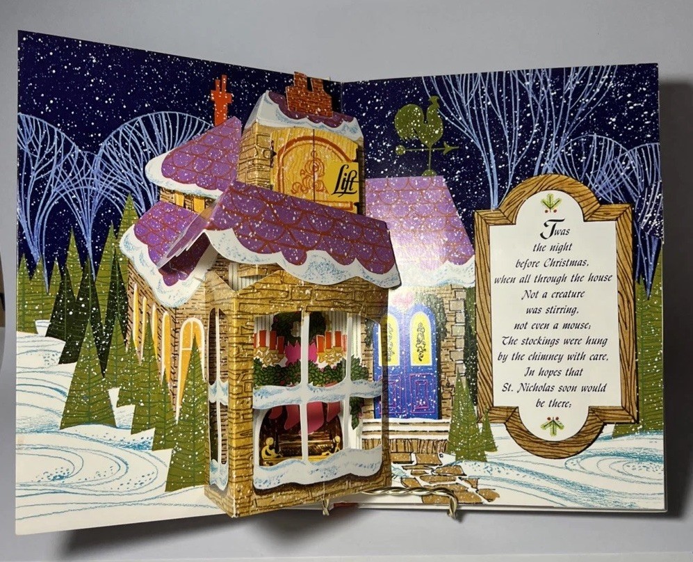 Pop Up The Night Before Christmas By Paul Taylor & Marvin Brehm Some Minor Rips