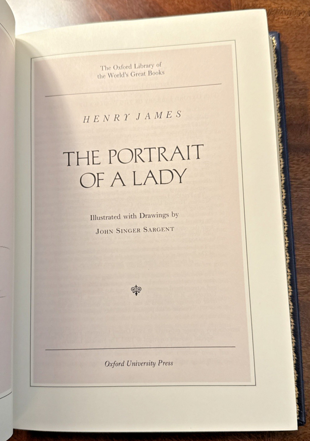 The Portrait of a Lady by Henry James Oxford Library of The World’s Great Books