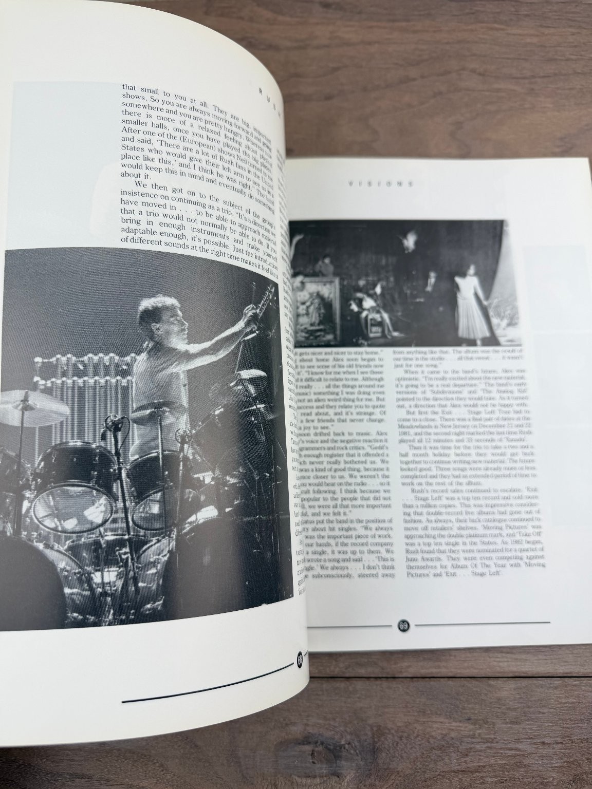 Rush Visions The Official Biography Bill Banasiewicz 1989 Omnibus Press Music