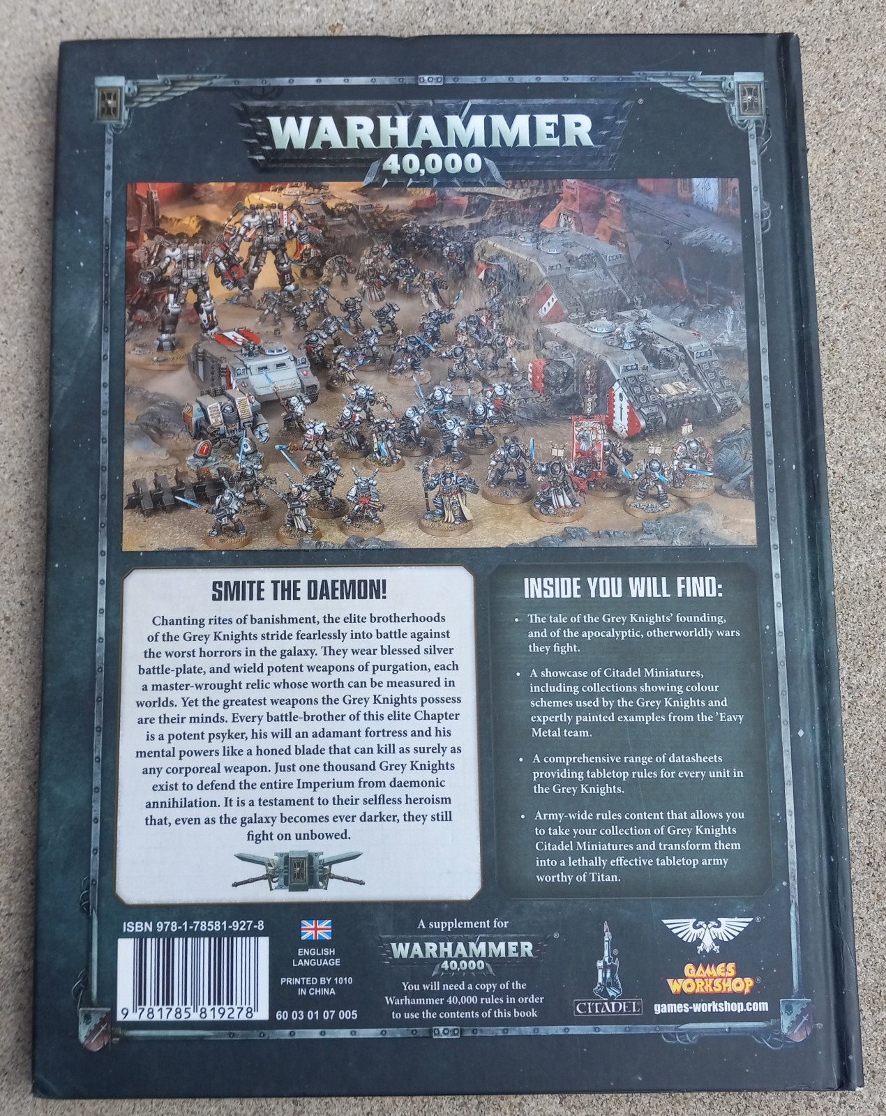 Warhammer 40,000 40K Codex Adeptus Astartes Grey Knights Hardcover 2017