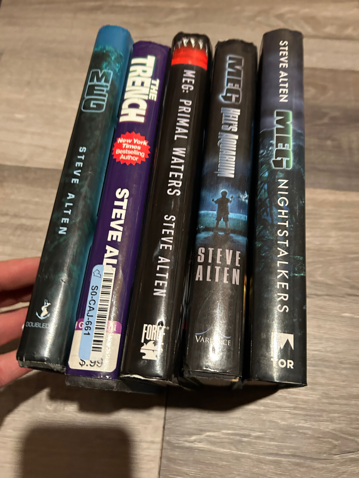 MEG Series Set Lot Steve Alten HARDCOVER NOVEL AUTHENTIC JAWS SHARK Megalodon
