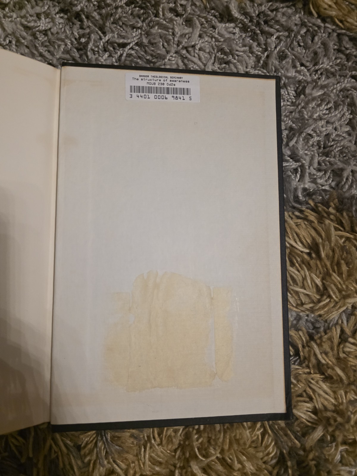 The Structure of Awareness By Thomas C. Oden 1969 Hardcover Dust Jacket