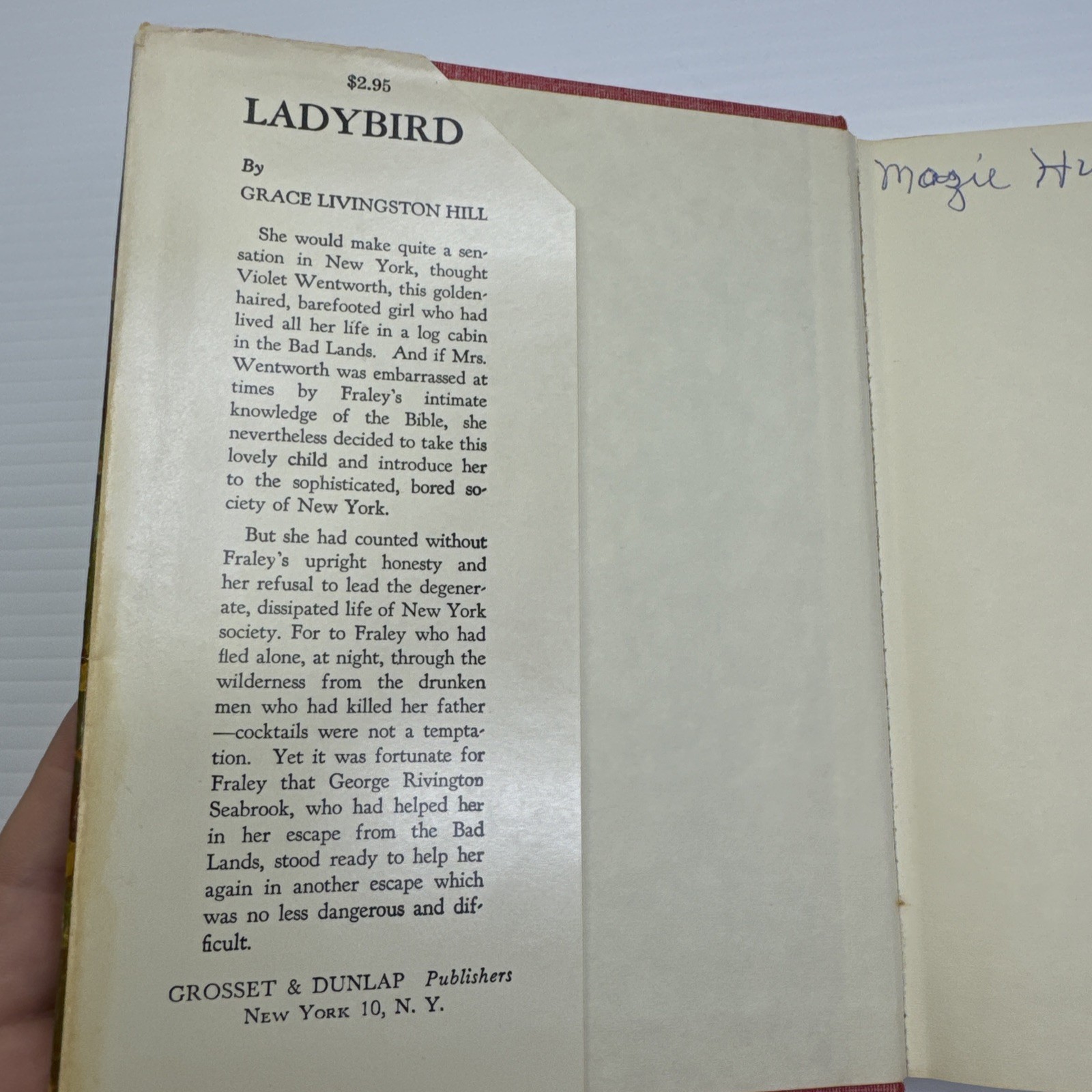 Ladybird Grace Livingston Hill Grosset & Dunlap c1930 Later Print Vintage Novel