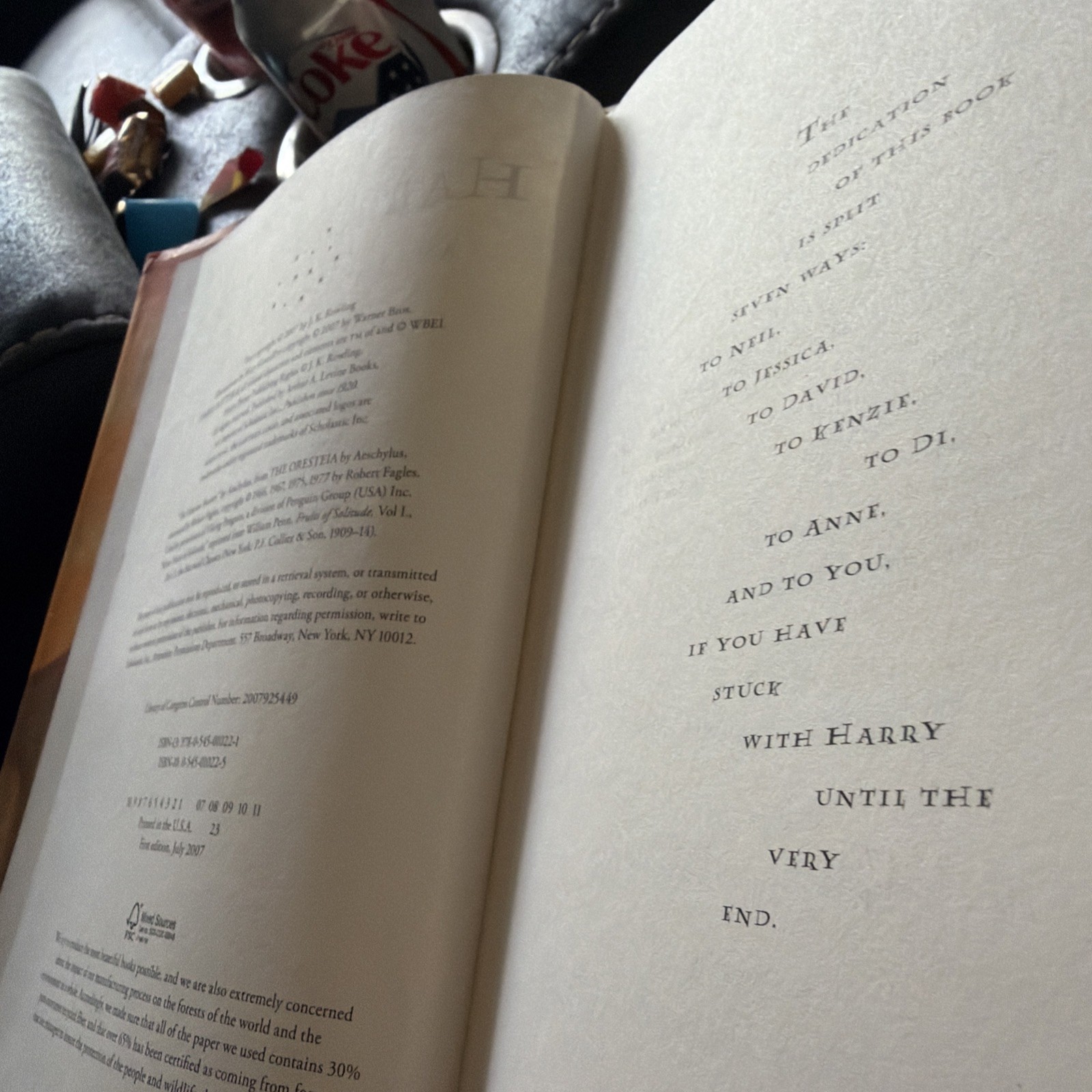 Harry Potter and the Deathly Hallows J.K. Rowling 1 of 1 ‘07 RARE Page Error