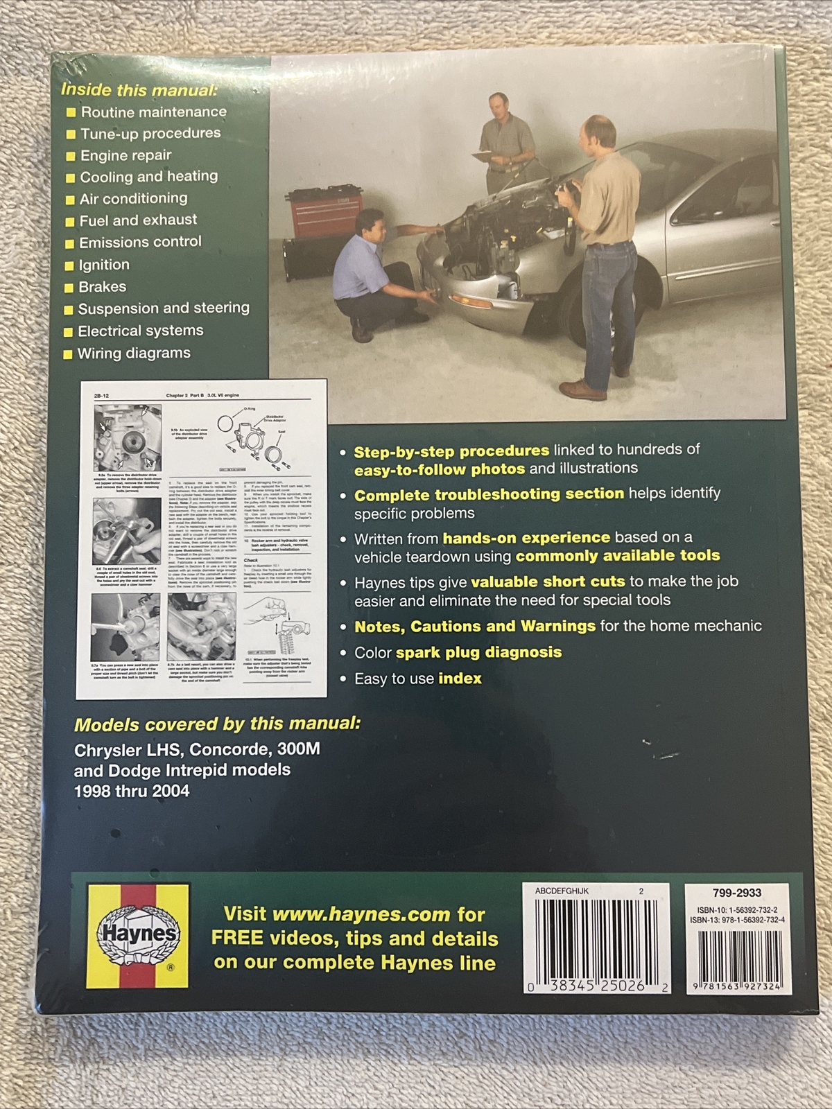 Haynes Repair Manual Ser.: Chrysler LHS,Concorde,300M,Dodge Intrepid, 1998-2004