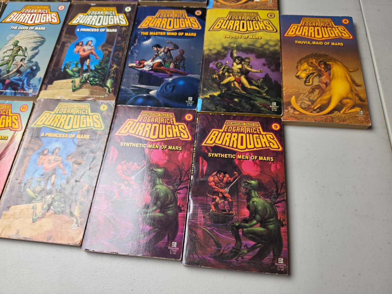 The Martian Tales of Edgar Rice Burroughs John Carter Of Mars Lot of 22 Books