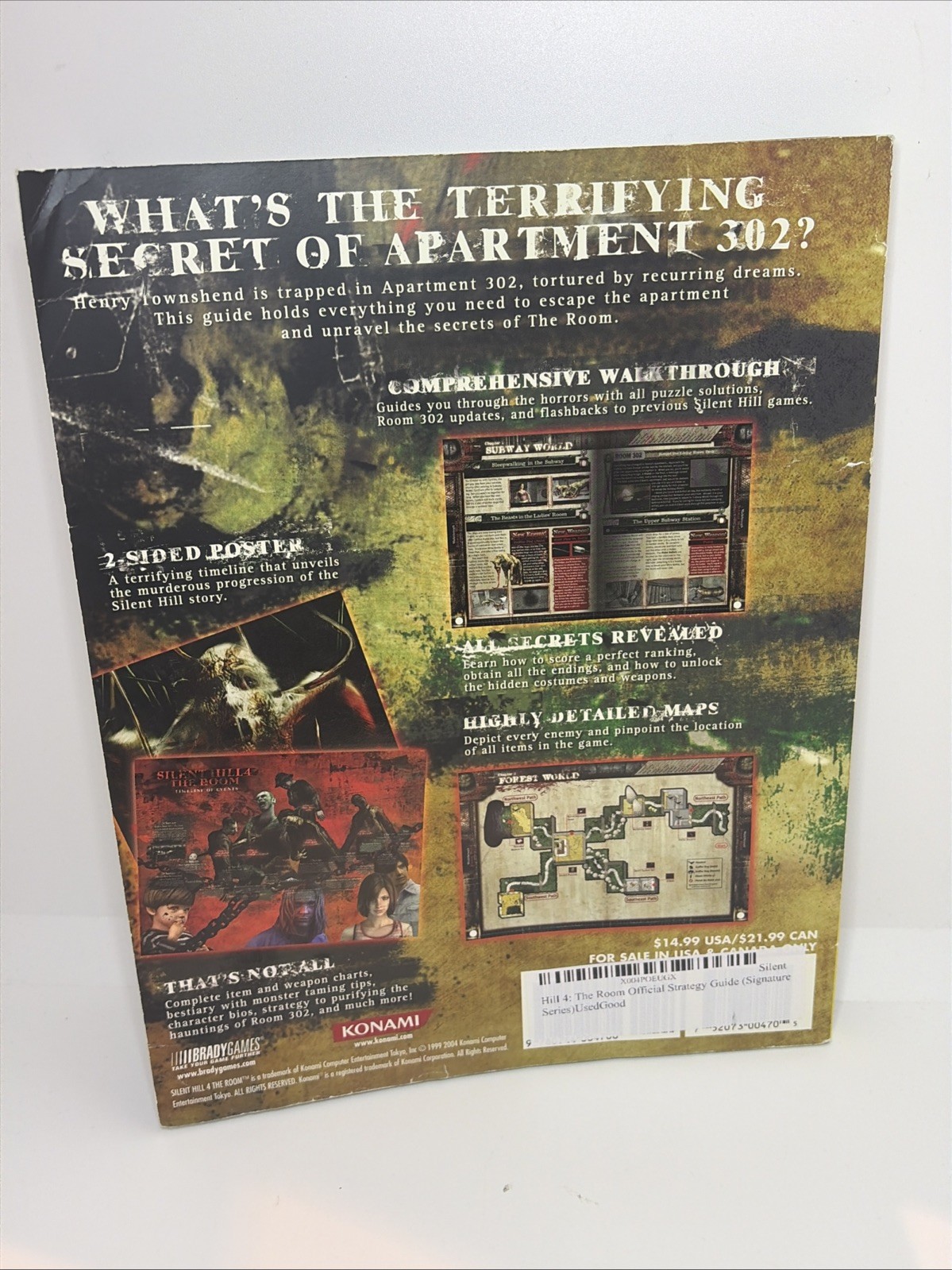 Silent Hill 4: The Room Official Strategy Guide (BradyGames, 2004) w/ Poster