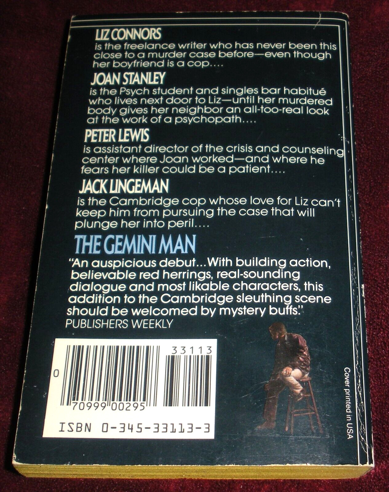 The Gemini Man Susan Kelly 1986 Mystery