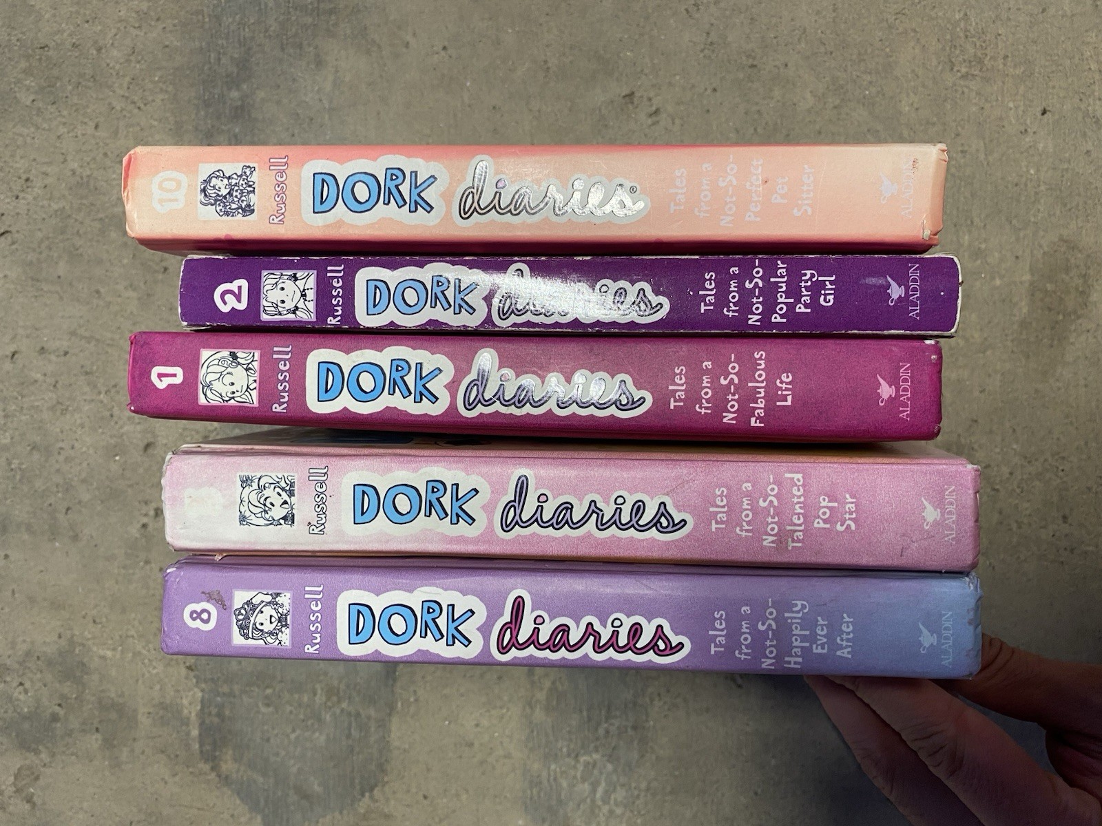 5 Book Lot Original Dork Diaries by Rachel Renée Russell Books 1 2 3 8 10 aladdi