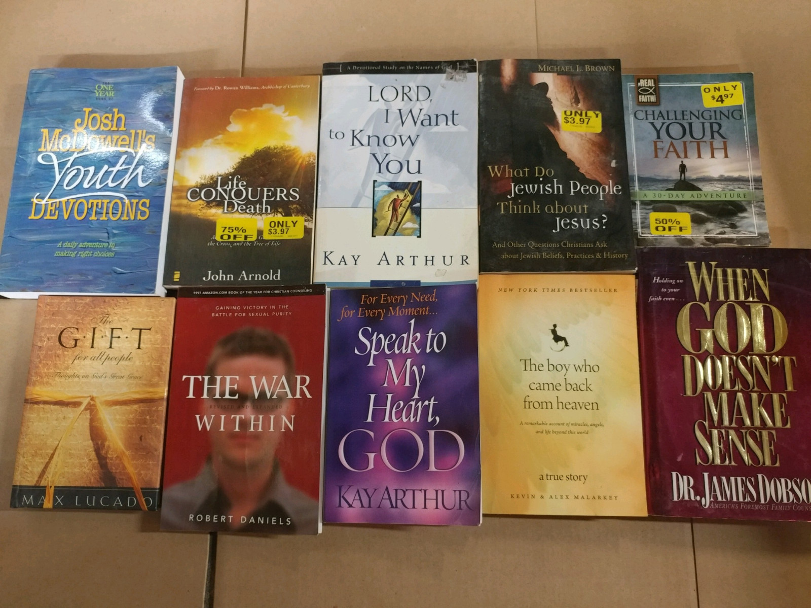 Lot of 10 Pounds LB Christian Prayer Bible Jesus Theology Story Book RANDOM*MIX