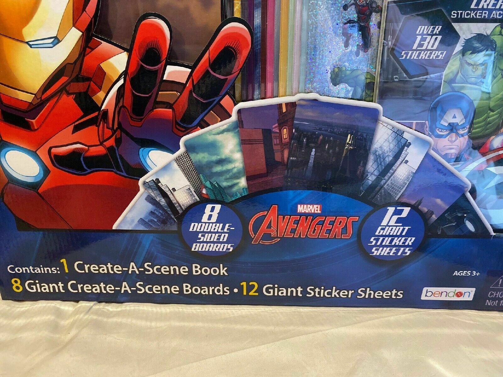 Avengers Jumbo Create A Scene Kit 1000+ Repositionsal Stickers NEW