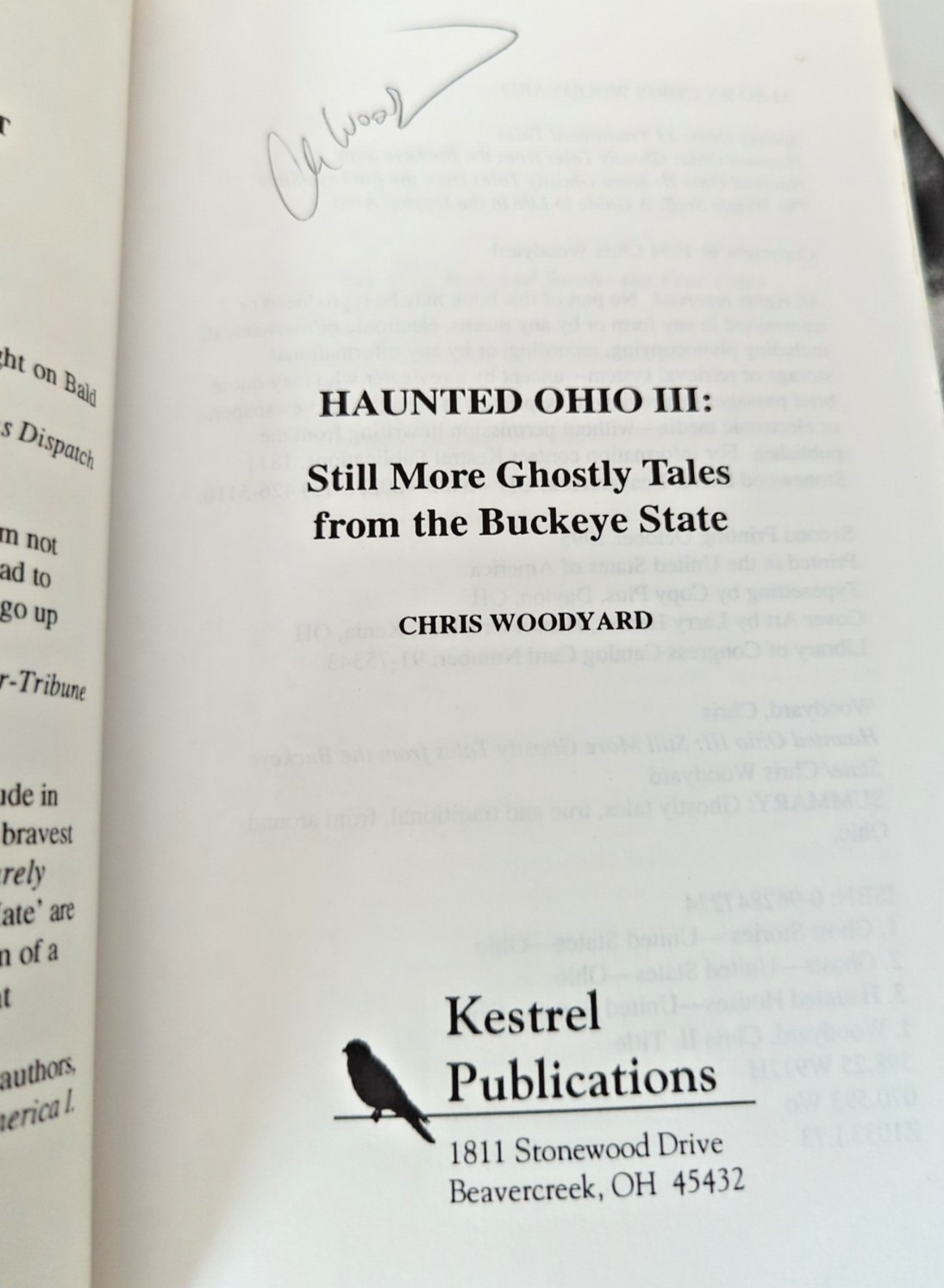 Signed Haunted Ohio 2, 3, 4: Restless Spirits Buckeye State Chris Woodyard