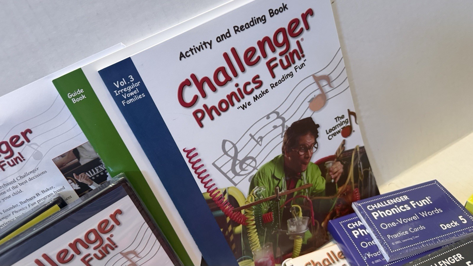 Challenger Phonics Fun Learning Set DVDs Books Cards Readers Incomplete Some New