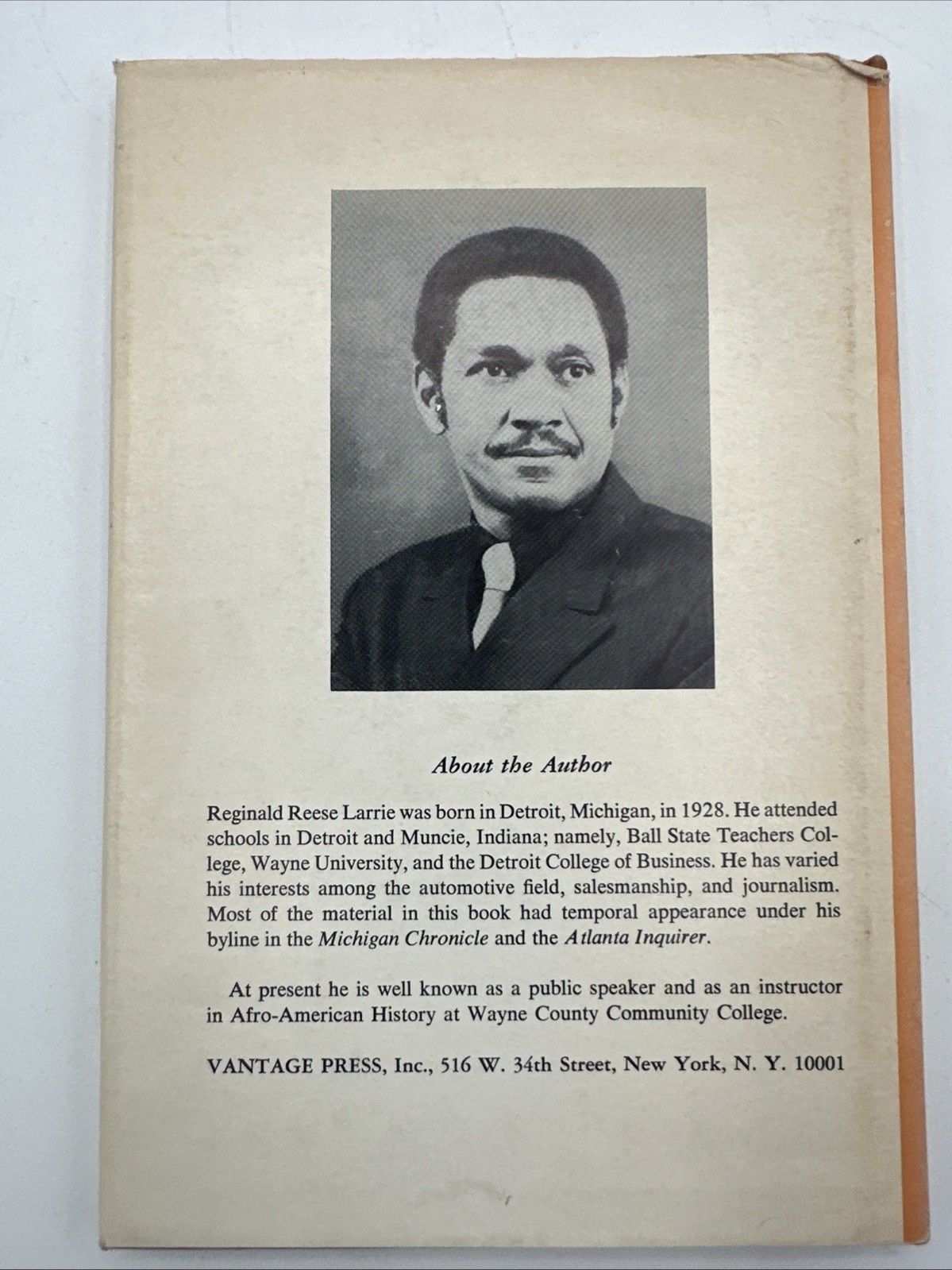 1st Edition CORNERS OF BLACK HISTORY by Reginald Larrie 1971, Hardcover College