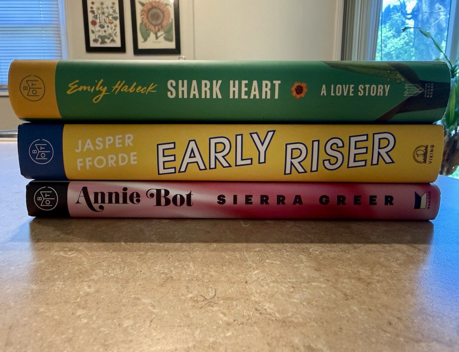 Speculative Fiction Lot 3 HC BOTM – Annie Bot, Shark Heart & Early Riser