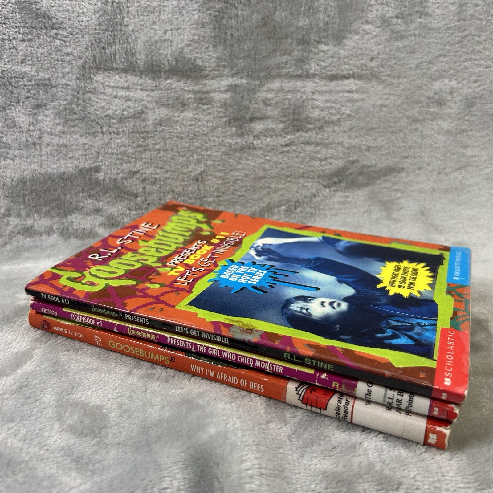 Lot Of 3 Vintage Goosebumps Books Ex-library R.L. Stine Young Adult