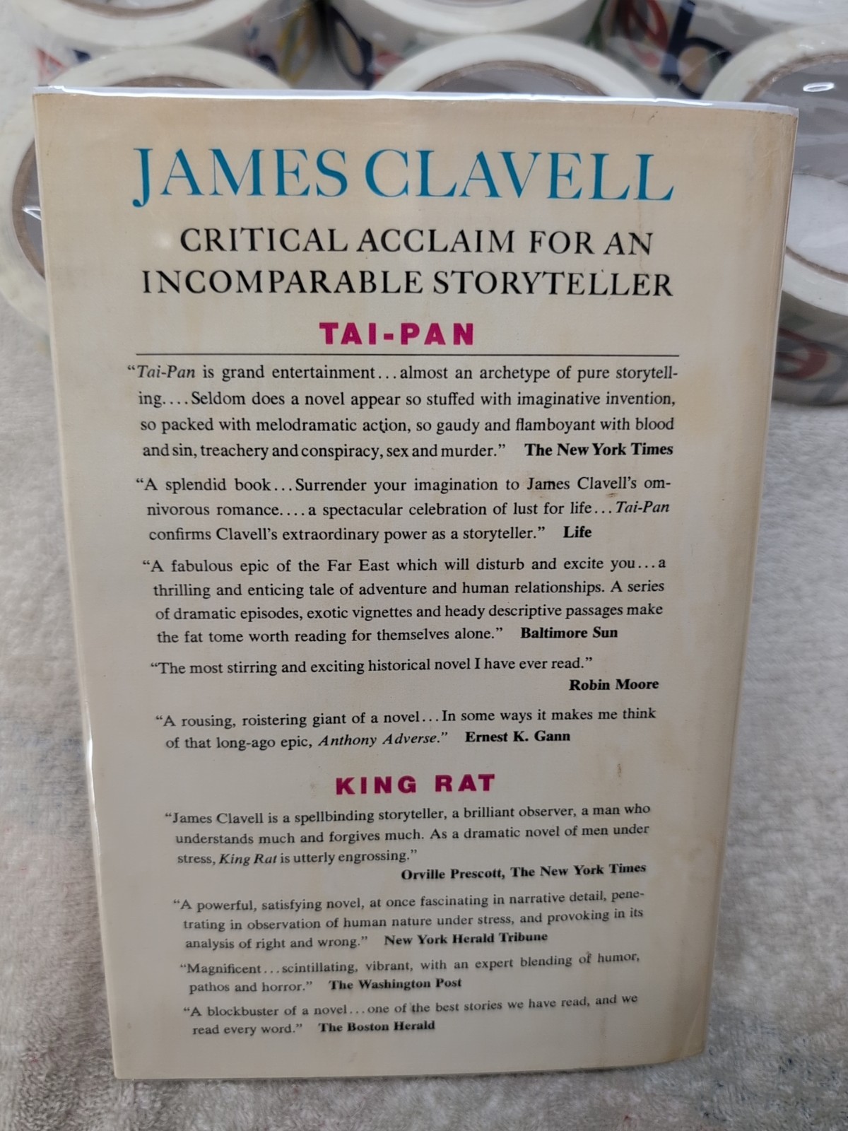 🥇True 1st SHOGUN by James Clavell (1975 Atheneum) 1st Printing + Custom Mylar!!