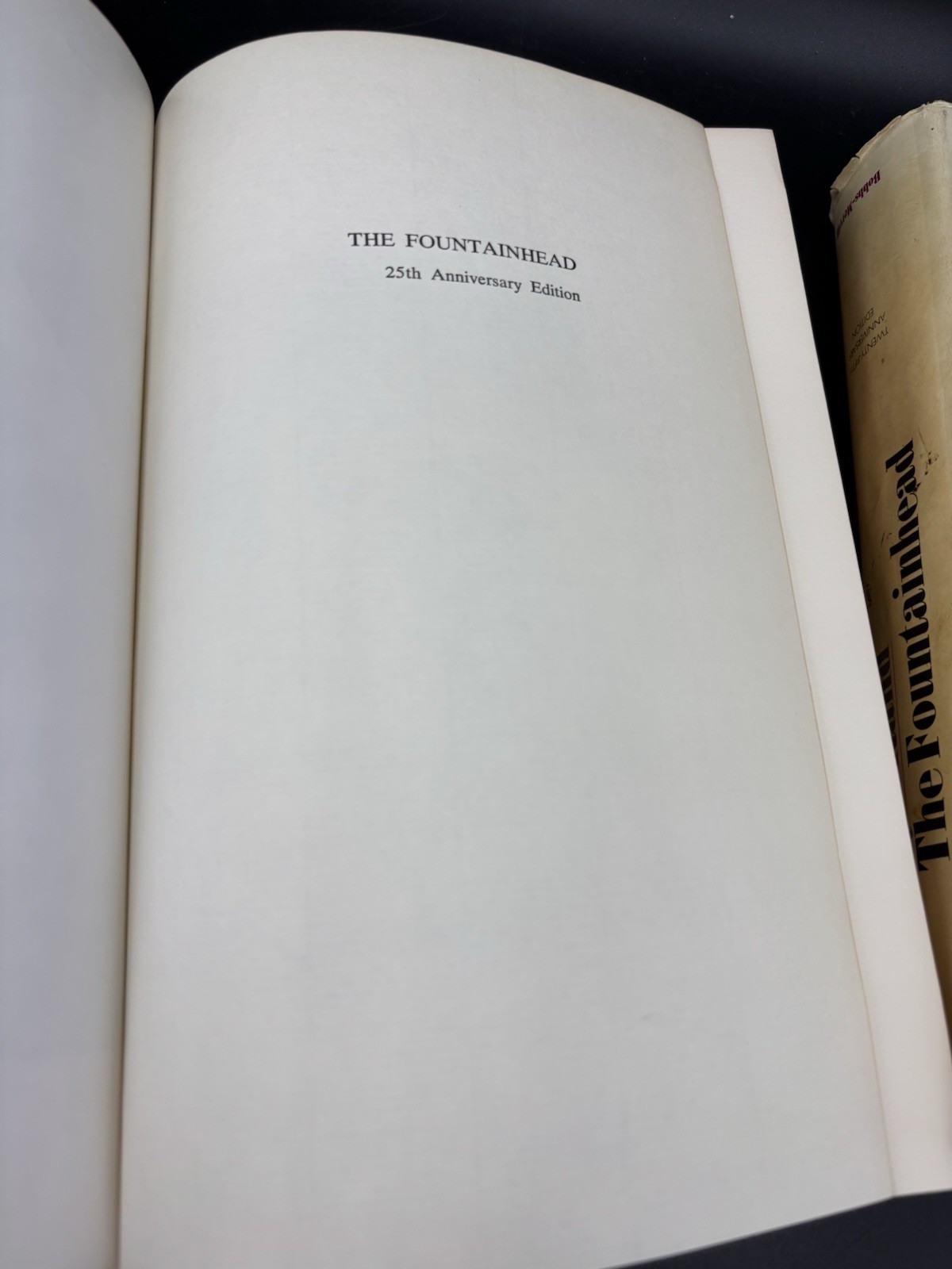 The Fountainhead by Ayn Rand 25th Anniversary Edition 1968 HC ~Intro By Ayn Rand