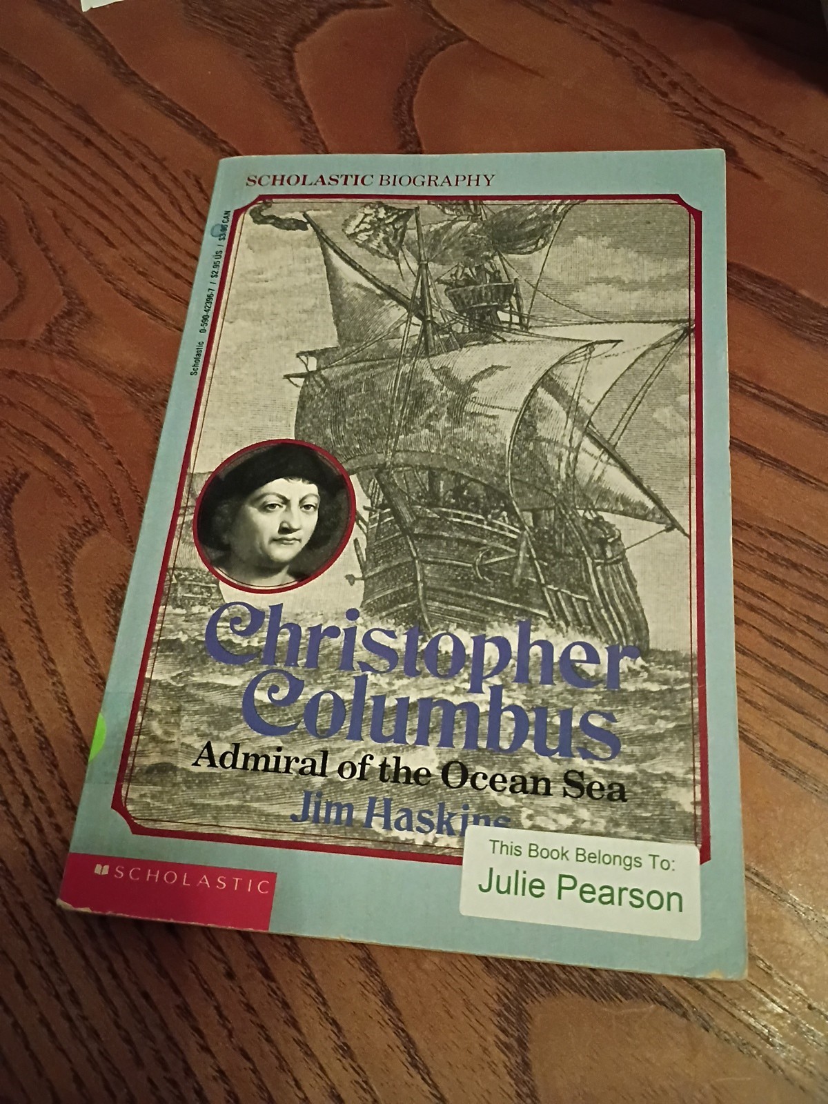 Christopher Columbus – Admiral Of The Ocean Sea By Jim Haskins 1991. Scholastic
