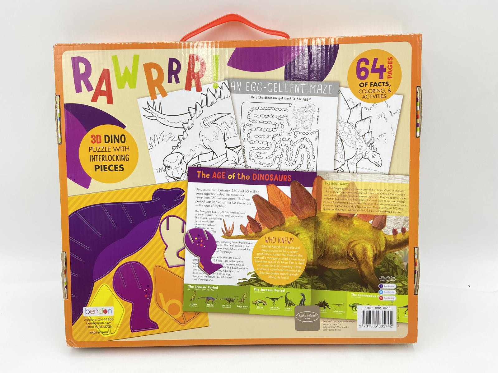 Stegosaurus Fact And Activity Coloring Book w/3D Dino Puzzle