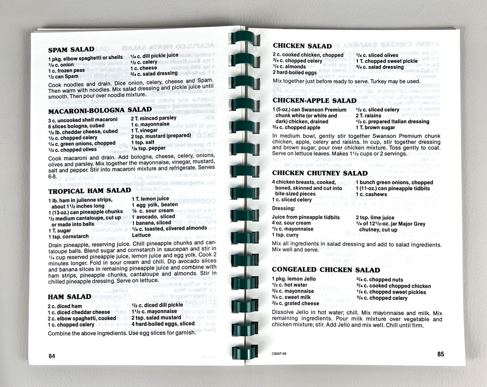 300 Ways With Salads Spiral Bound Cookbook By Morris Press 1995 Salad Recipes