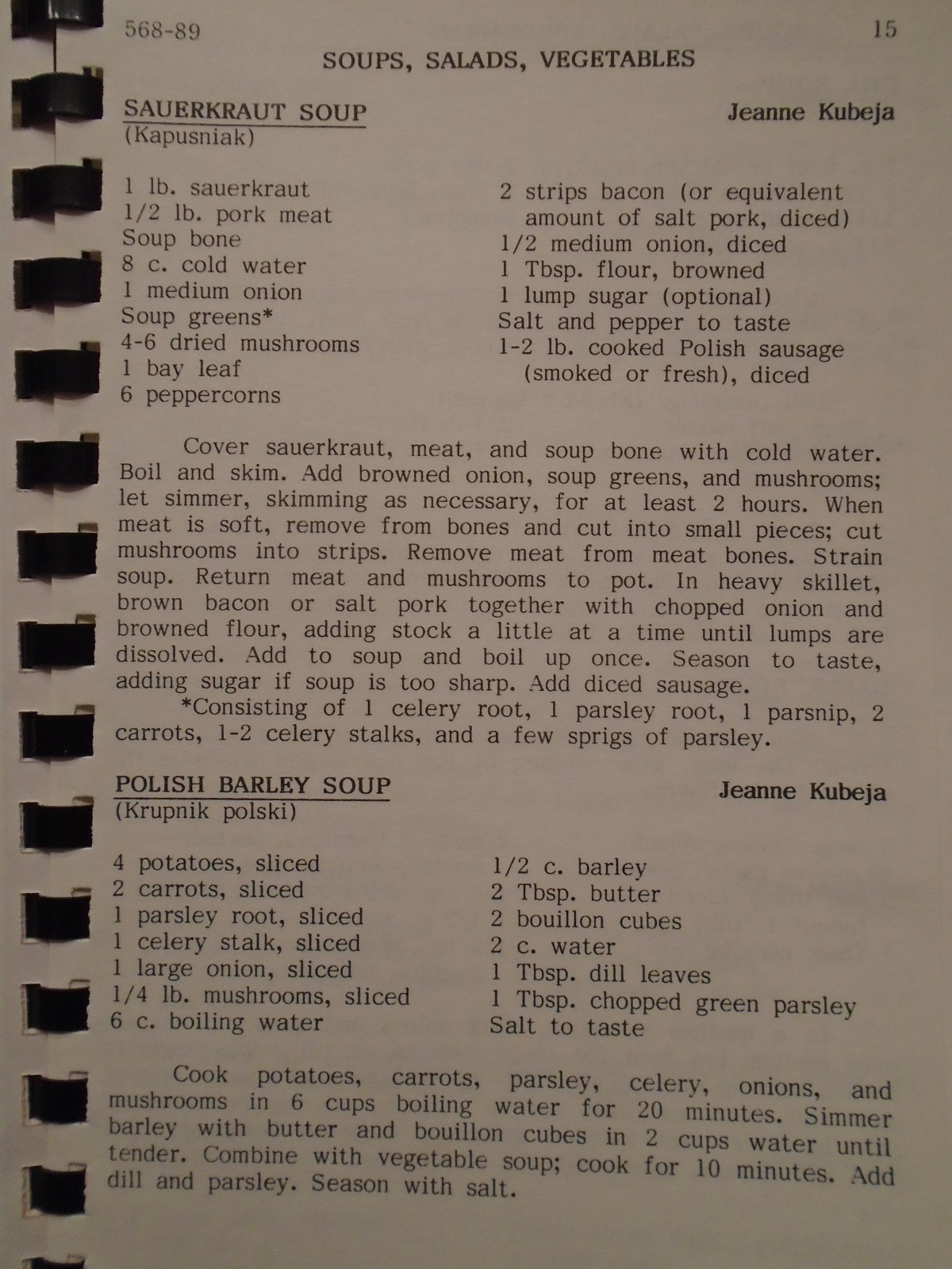 Vtg Polish American Club COOKBOOK 1989 Albuquerque, New Mexico ETHNIC Heritage