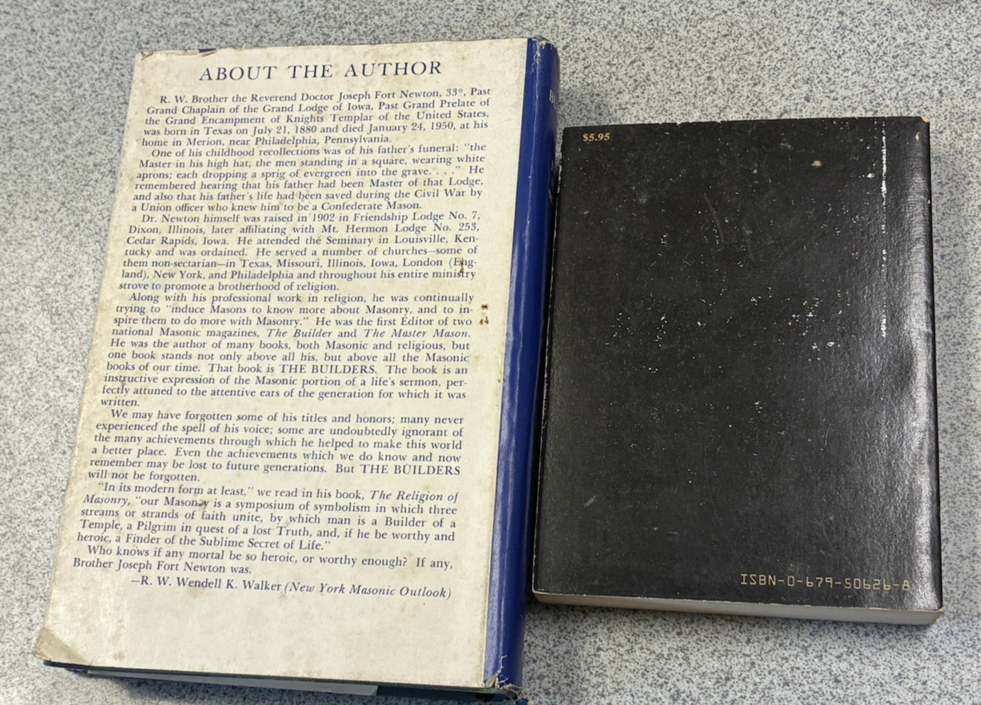 The Builders, and Duncan’s Ritual of Freemasonry (lot of 2 volumes)