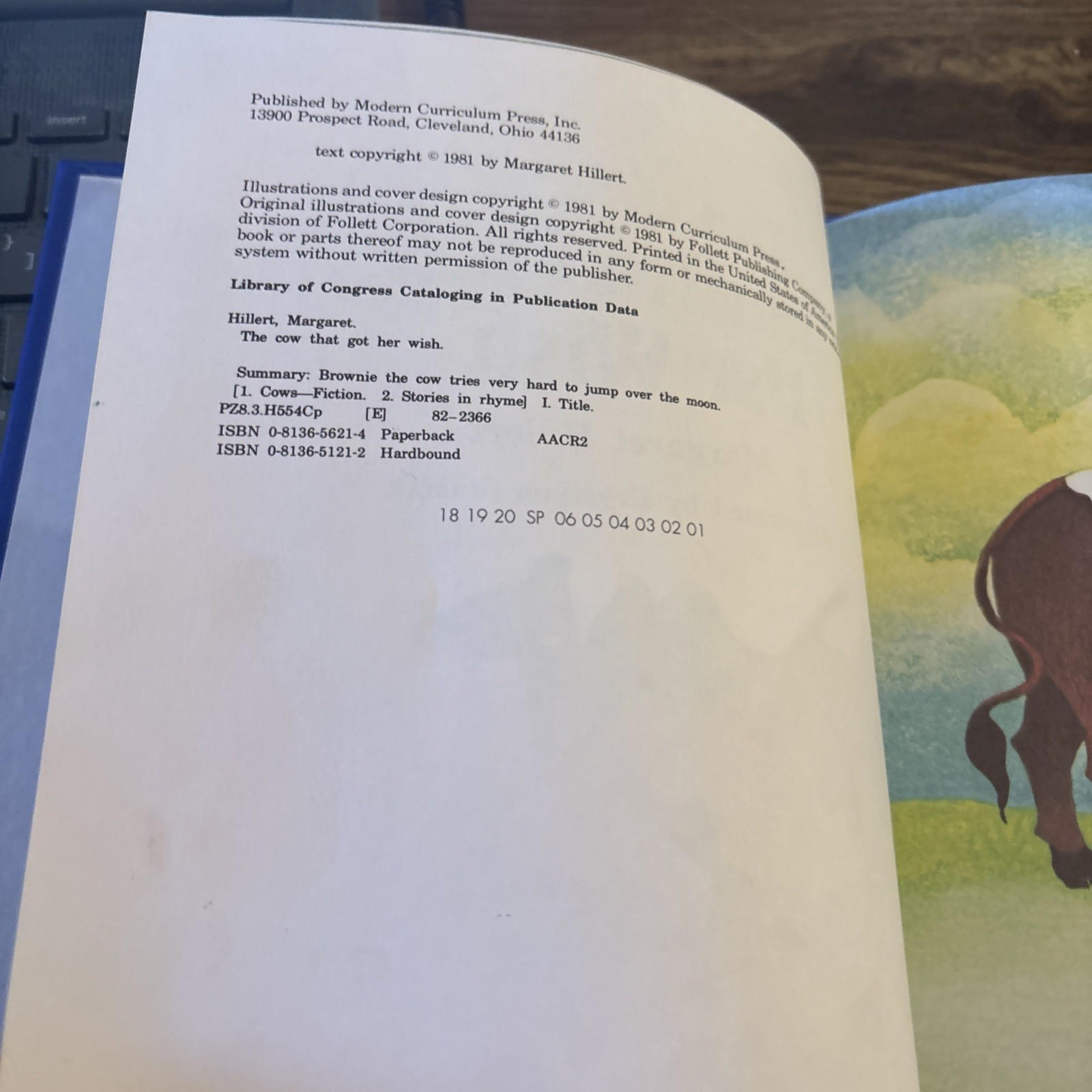 The Cow that Got Her Wish, Margaret Hillert 1981 Modern Curriculum Press HC