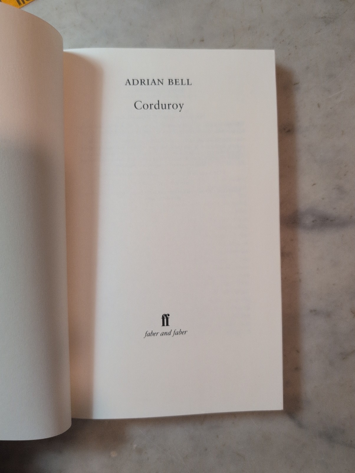 Corduroy by Adrian Bell 2008 Trade Paperback – Faber Finds Book