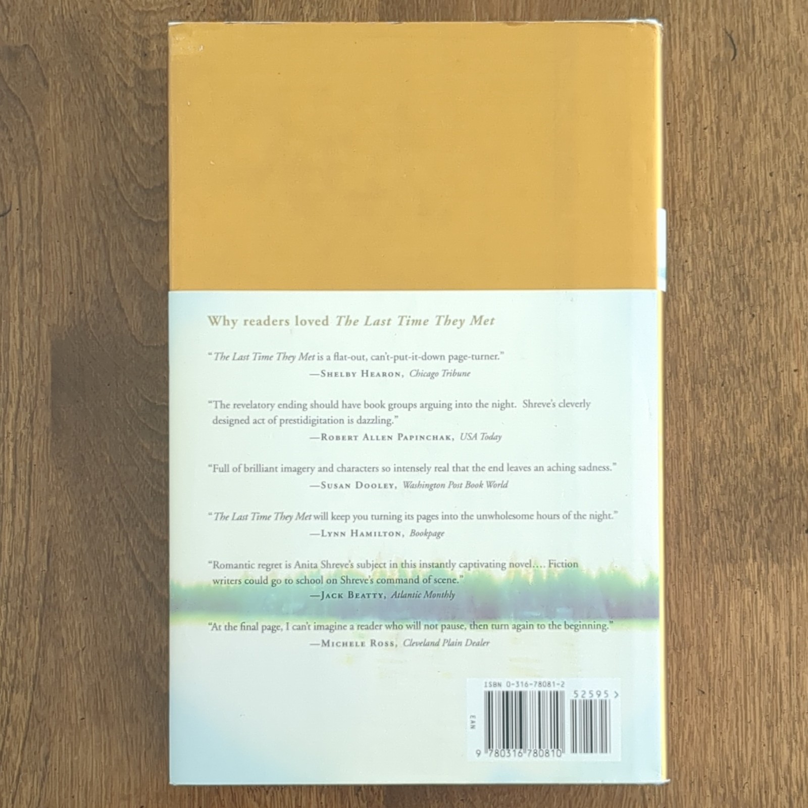 Anita Shreve Sea Glass First Edition Hardcover Dust Jacket Little Brown 2002