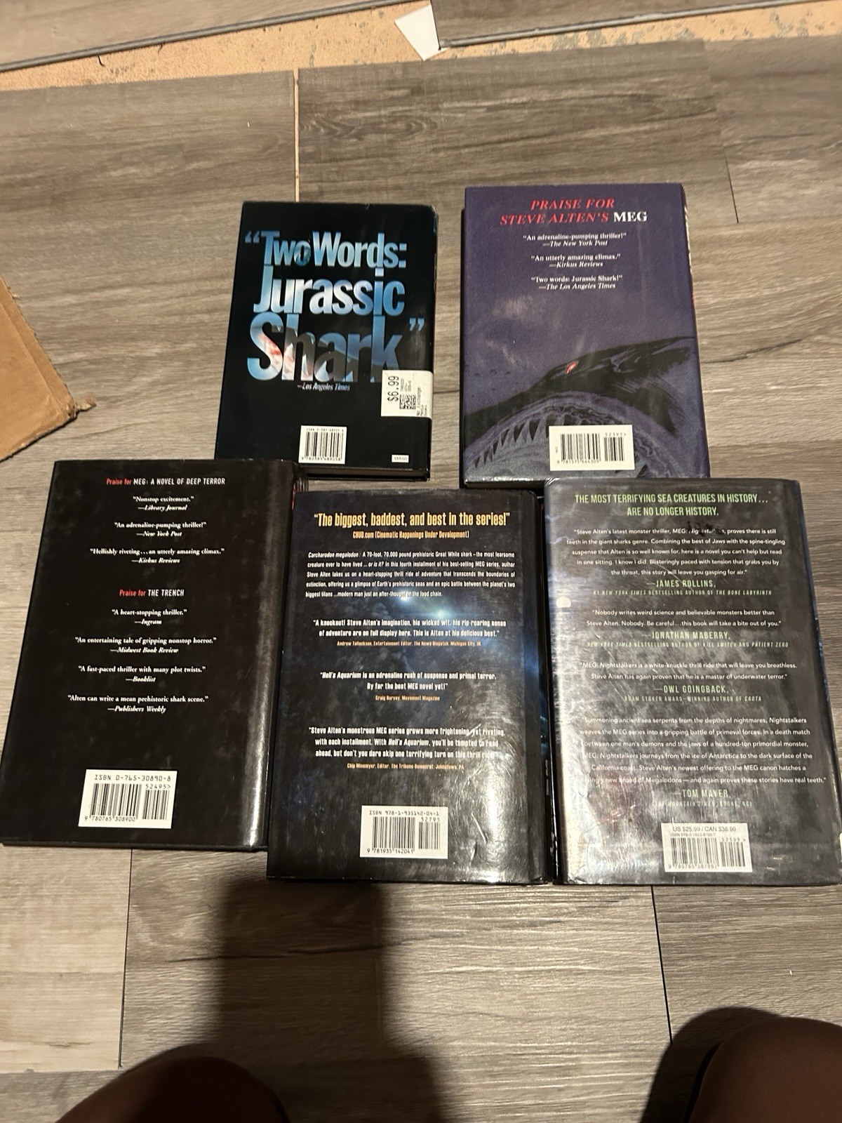 MEG Series Set Lot Steve Alten HARDCOVER NOVEL AUTHENTIC JAWS SHARK Megalodon